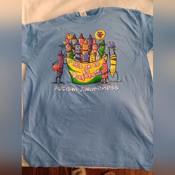 Autism Awareness It's Okay to be Different Gildan Heavy Cotton T-Shirt - Picture 10 of 15